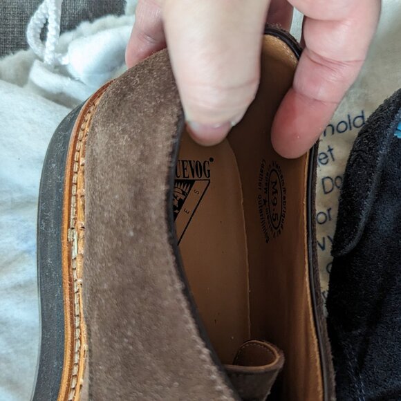 Restraint Donald Fluevog brown suede men's oxfords - Picture 3 of 7